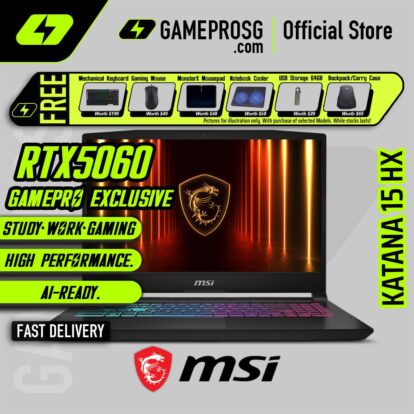 [Exclusive] MSI Katana 15 HX Gaming Laptop — Best Seller — RTX 5060 - 15.6" QHD 165Hz - i7-14700HX - 16GB - 1TB
