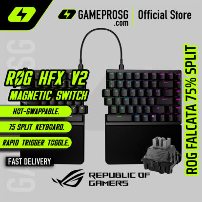 ROG Falcata 75% Wireless ROG HFX V2 Switches Magnetic Hall Effect RGB Ergonomic Gaming Keyboard with Hot-Swappable