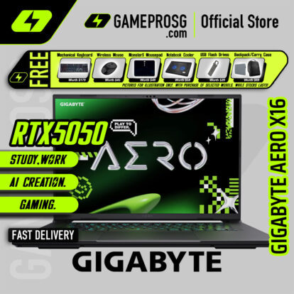 Gigabyte Aero X16 1TH Copilot+ PC - AMD Ryzen Al 7 350 Processor - NVIDIA GeForce RTX 5050 Graphics