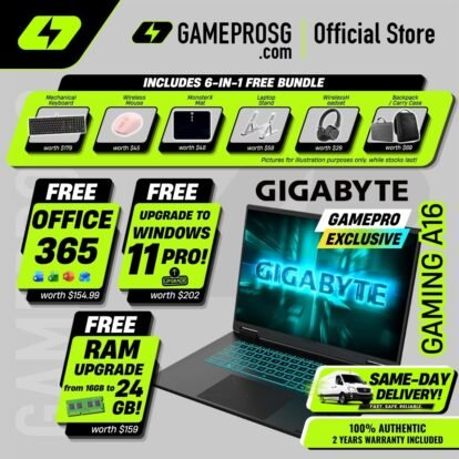 [EXCLUSIVE] [Same‑Day Delivery] GIGABYTE GAMING A16 AI Laptop – Intel Core i7 – 16GB RAM – 1TB SSD – RTX5070 – 16″ FHD+ 165Hz