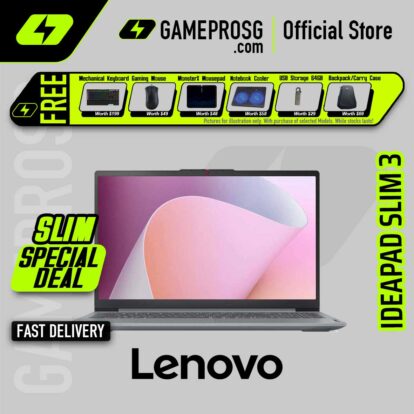 Lenovo IdeaPad Slim 3 Laptop — Big Screen Value — Ryzen 5 7520U - 16GB RAM - 512GB SSD - 15.6" FHD