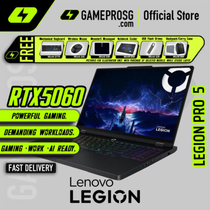 Lenovo Legion Pro 5 Gaming Laptop — Pro Gamer Choice — RTX 5060 - 16" OLED 165Hz - Ultra 9 - 32GB