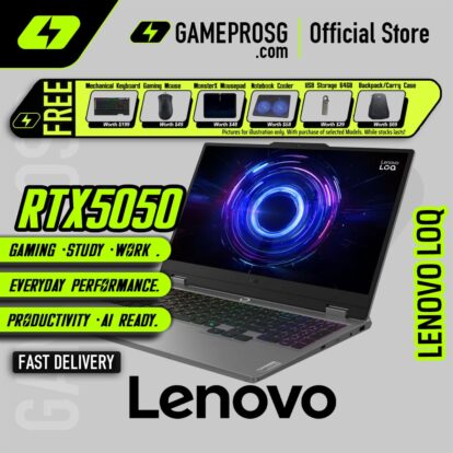 Lenovo LOQ 15 Gaming Laptop — Entry Power — RTX 5050 - 15.6" 144Hz - i7-13700HX - 16GB - 1TB SSD