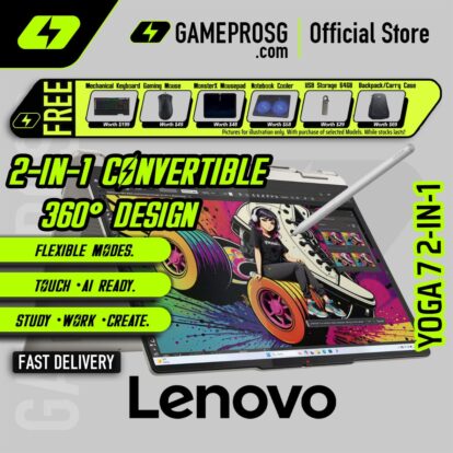Lenovo Yoga 7 2-in-1 Convertible — AMD Ryzen AI 7 350 - 32GB RAM - 1TB SSD - 14" OLED Touch