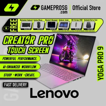 Lenovo Yoga Pro 9 Laptop — Intel Core Ultra 9 - 64GB RAM - 2TB SSD - 16" 3.2K OLED