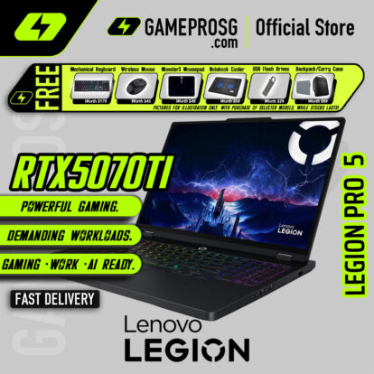 Lenovo Legion Pro 5 Gaming Laptop — Elite Speed — RTX 5070Ti - 16" OLED 240Hz - Ultra 9 - 32GB WQXGA OLED / Intel Core Ultra 9 275HX Processor / GeForce RTX 5070 Ti