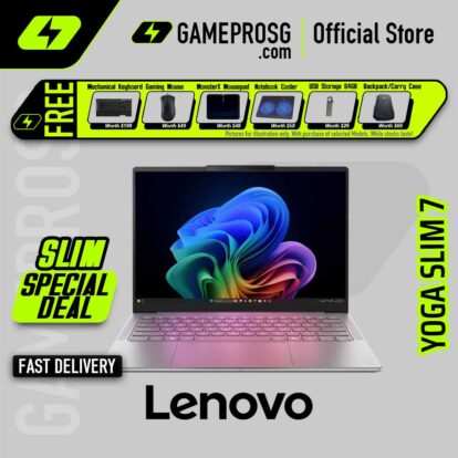 Lenovo Yoga Slim 7 Aura Laptop — Smart & Sleek — Ultra 7 258V - 32GB - 1TB SSD - 14" 2.8K OLED