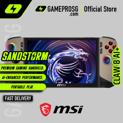 MSI Claw 8 AI+ A2VM Gaming Handheld – 8″ FHD 120Hz Touchscreen - Intel Core Ultra 7 - 32GB - 1TB SSD - Sandstorm