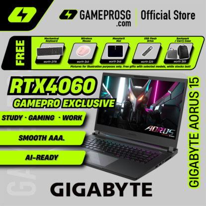 [Exclusive] Gigabyte AORUS 15 Gaming Laptop — Fast Action — RTX 4060 - 15.6" 360Hz - i7-13620H - 16GB - 512GB SSD