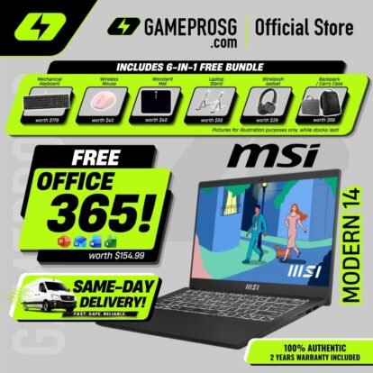 MSI Modern 14 Laptop — 14" FHD IPS - AMD Ryzen 7 - 16GB RAM - 512GB SSD