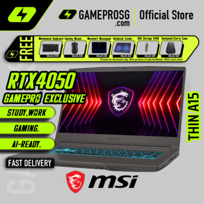 [Exclusive] MSI Thin A15 Laptop — Portable for Work & Gaming — RTX 4050 - 15.6" 144Hz - Ryzen 7 7735HS - 16GB - 1TB SSD