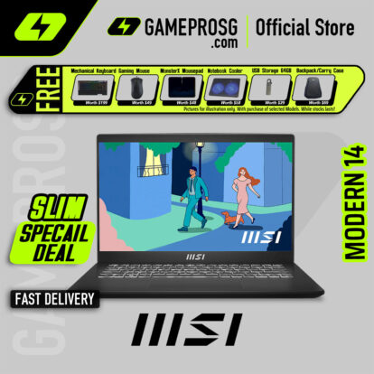 MSI Modern 14 Laptop — 14" FHD IPS - AMD Ryzen 7 - 16GB RAM - 512GB SSD