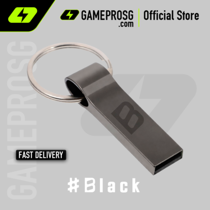 #BLACK EDT Metallic USB Flash Drive — 64GB/128GB - High-Speed Transfer - Aluminum Body