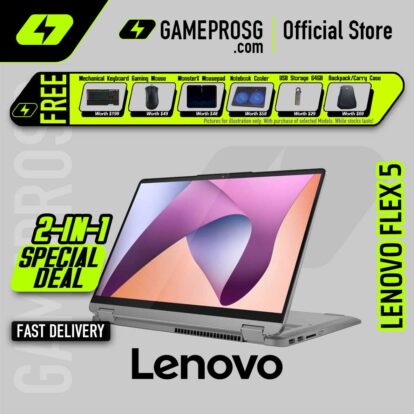 Lenovo Flex 5 2-in-1 Laptop — Versatile Touch — Ryzen 7 5825U - 16GB RAM - 512GB SSD - 14" WUXGA