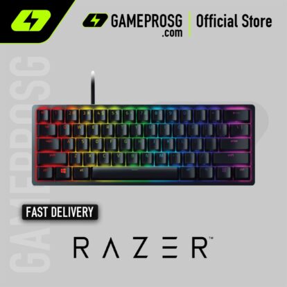 Razer Huntsman Mini 60% Wired Gaming Keyboard – Available in Clicky Purple or Linear Red Optical Switches