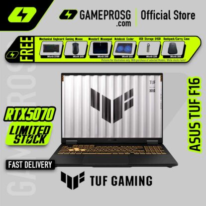 ASUS TUF F16 Gaming Laptop — High Res Gaming — RTX 5070 - 16" QHD+ 165Hz - i7-14650HX - 32GB - 1TB