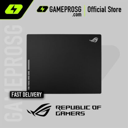 ASUS ROG Moonstone Ace L Tempered Glass Gaming Mousepad / Large Size / Tempered Glass Surface / Anti-Slip Silicone Base