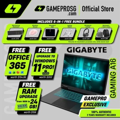 [EXCLUSIVE] [Same‑Day Delivery] GIGABYTE GAMING A16 AI Laptop – Intel Core i7 – 16GB RAM – 1TB SSD – RTX5070 – 16″ FHD+ 165Hz