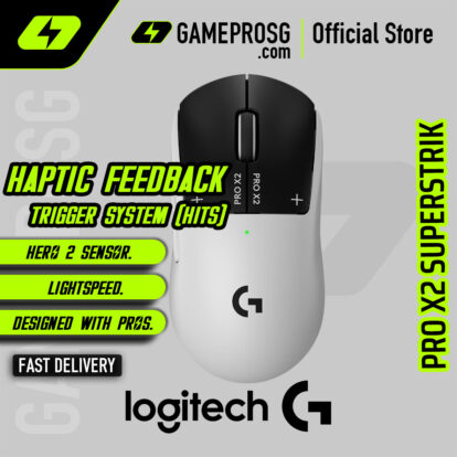 Logitech PRO X2 SUPERSTRIKE LIGHTSPEED Lightweight Wireless Gaming Mouse - Haptic Inductive Trigger System