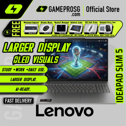 Lenovo IdeaPad Slim 5 Laptop – 16″ WUXGA OLED – AMD Ryzen AI 7 – 16GB RAM – 1TB SSD