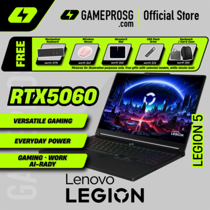 Lenovo Legion 5 Gaming Laptop – 15.3″ WQXGA OLED 165Hz – Intel Core Ultra 7 – RTX 5060 – 32GB RAM – 1TB SSD