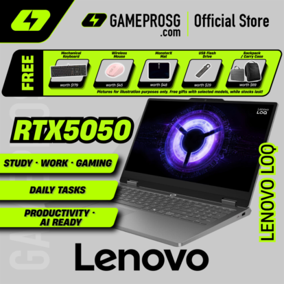 Lenovo LOQ Essential Gaming Laptop — RTX5050 - 15.6" FHD 144Hz - Intel Core i5-13450HX - 16GB RAM - 1TB SSD