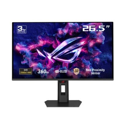 ASUS ROG Strix OLED XG27AQDNG – 27” 1440p QD-OLED Monitor – 360Hz Extreme Refresh – ELMB Sync – Pro Gaming Monitor