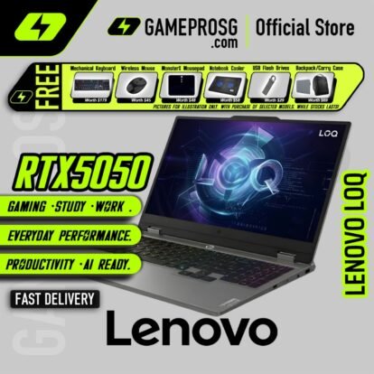 Lenovo LOQ 15 Gaming Laptop – 15.6″ FHD 144Hz – Intel Core i7 – RTX 5050 – 16GB RAM – 512GB SSD
