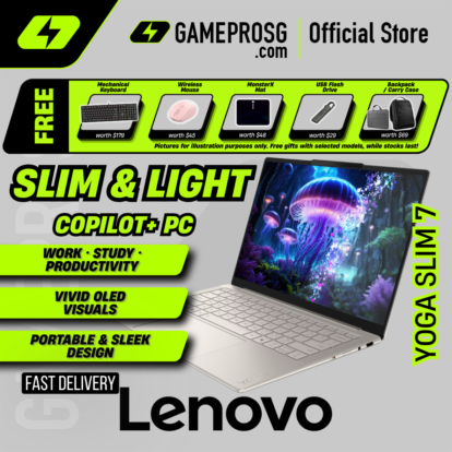 Lenovo Yoga Slim 7 Laptop — Intel Ultra 7 258V - 32GB RAM - 1TB SSD - 14" WUXGA (1920x1200) OLED