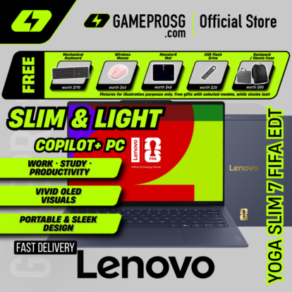Lenovo Yoga Slim 7 (FIFA EDT) Ultra AI Productivity Laptop – 14" OLED – Intel Core Ultra 7 – 1TB SSD – 32GB RAM