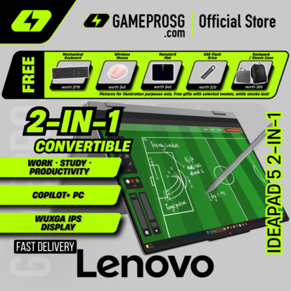 Lenovo IdeaPad 5 2-in-1 Convertible Laptop 15.3" WUXGA IPS Touch – Intel Core Ultra 7 – 16GB RAM – 512GB SSD