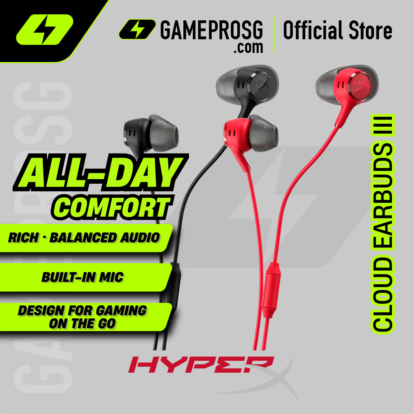 HyperX Cloud Earbuds III – 3.5mm Jack – In-Ear Gaming Earbuds – Built-in Mic – Multi-Platform