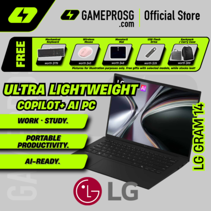 LG Gram 14 Lightweight Productivity Laptop - 14" IPS - Intel Core Ultra 7 - 32GB RAM - 512GB SSD