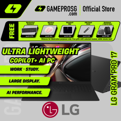 LG Gram Pro 17 Lightweight Laptop - 17" IPS - Intel Core Ultra 7 - 32GB RAM - 512GB SSD - Lager Display