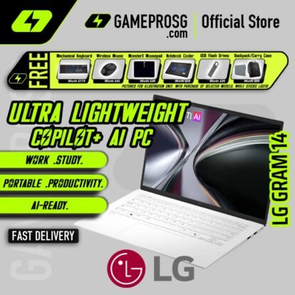 LG Gram 14 Lightweight Productivity Laptop - 14" IPS - Intel Core Ultra 5 - 16GB RAM - 512GB SSD