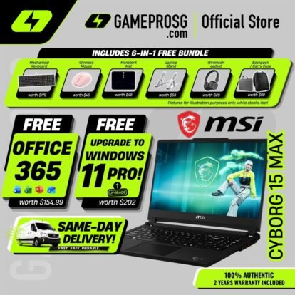 MSI Cyborg 15 Max – 15.6" FHD 144Hz – Intel Core 7 – RTX5050 – 16GB RAM – 512GB SSD – AI Gaming Laptop