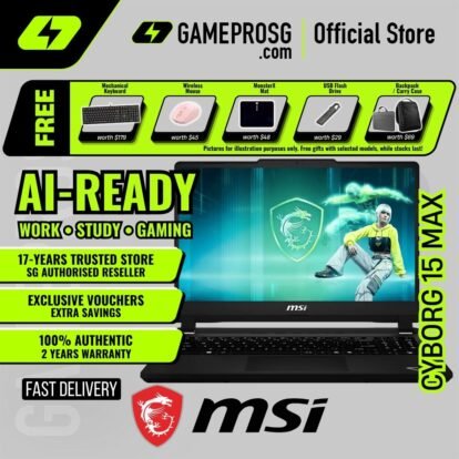 MSI Cyborg 15 Max – 15.6" FHD 144Hz – Intel Core 7 – RTX5050 – 16GB RAM – 512GB SSD – AI Gaming Laptop