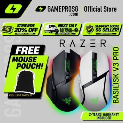 Razer Basilisk V3 Pro Customizable Wireless Gaming Mouse with HyperScroll Tilt Wheel