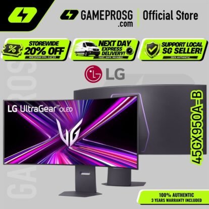 LG 45GX950A-B 45" Curved 5K2K WUHD OLED Gaming Monitor – 165Hz, 0.03ms, Speakers