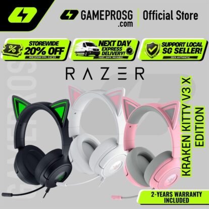 Razer Kraken Kitty V3 X - Wired Gaming Headset with Kitty Ears 3 Colors