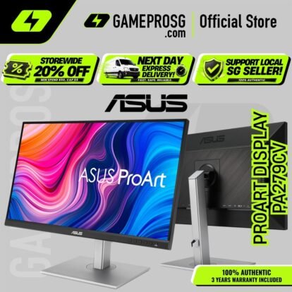 ASUS ProArt Display PA279CV Monitor – 27" 4K UHD IPS – 100% sRGB – USB-C – Calman Verified