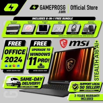 MSI Stealth A16 AI+ Gaming Laptop — Elite OLED Gaming — RTX 5070 Ti - QHD+ OLED 240Hz - Ryzen AI 9 - 32GB