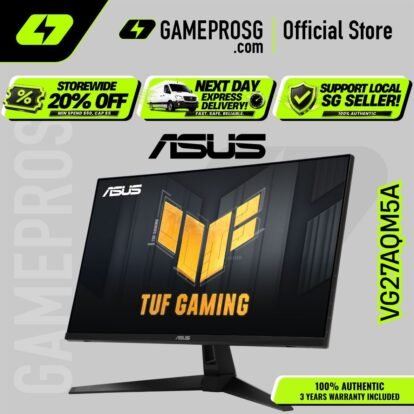 Asus TUF Gaming VG27AQM5A Gaming Monitor – 27-inch, QHD(2560x1440), 300Hz, Fast IPS, ELMB Sync, 0.3ms GTG Stereo speaker
