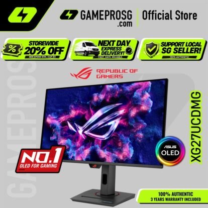Asus ROG Strix OLED XG27UCDMG Gaming Monitor 27-inch (26.5-inch viewable) 4K QD-OLED panel 240Hz 0.03ms