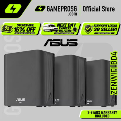 ASUS ZenWiFi BD4 – Dual-Band WiFi 7 BE3600 – Dual 2.5G Ports – AiMesh Router – Black