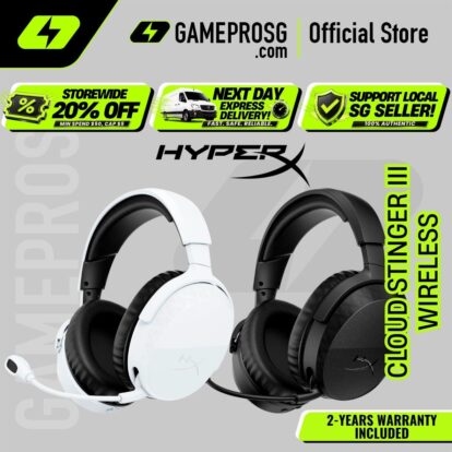 HyperX Cloud Stinger III Wireless – 2.4GHz & Bluetooth – 50mm Drivers – 80-Hour Battery Gaming Headset