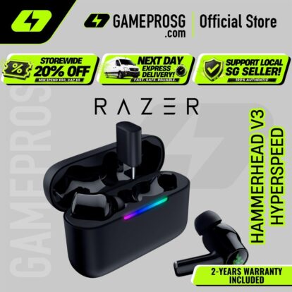 Razer Hammerhead V3 HyperSpeed – Hybrid ANC – 2.4GHz Wireless & Bluetooth 6.0 – Multi-Platform Gaming Earbuds