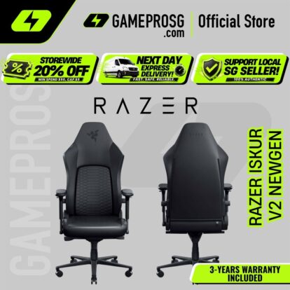 Razer Iskur V2 NewGen Ergonomic Gaming Chair – HyperFlex Lumbar Support – Black